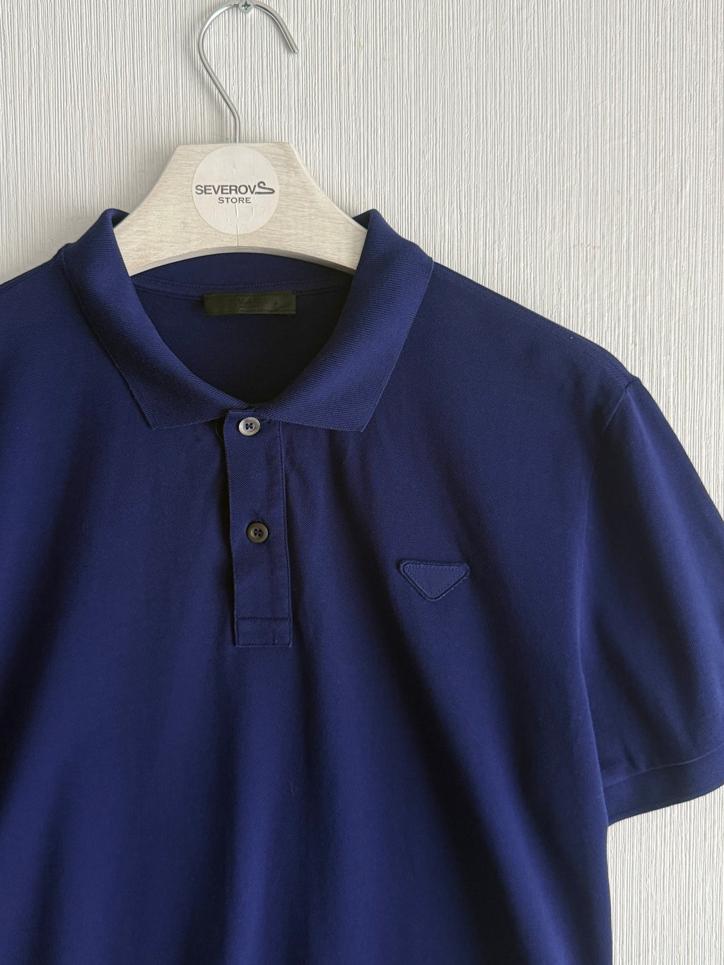 Prada Logo Blue Polo T-shirt