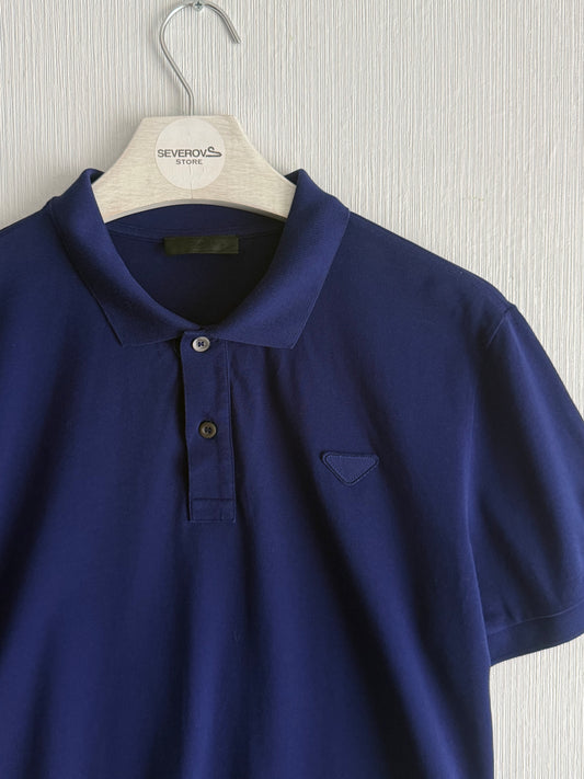 Prada Logo Blue Polo T-shirt