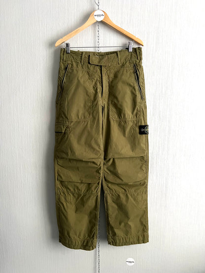 Stone Island Khaki 2010 Loose Cotton Cargo Trousers