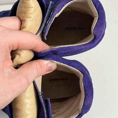 Isabel Marant Bekett Blue Suede Leather Sneakers Womens Shoes