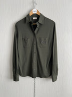 Céline Horse Carriage-embroidered Cashmere Shirt