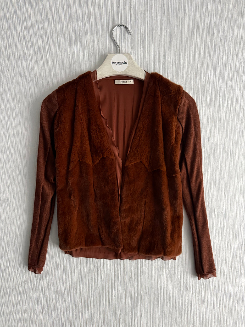 Prada Fur Cashmere Cardigan
