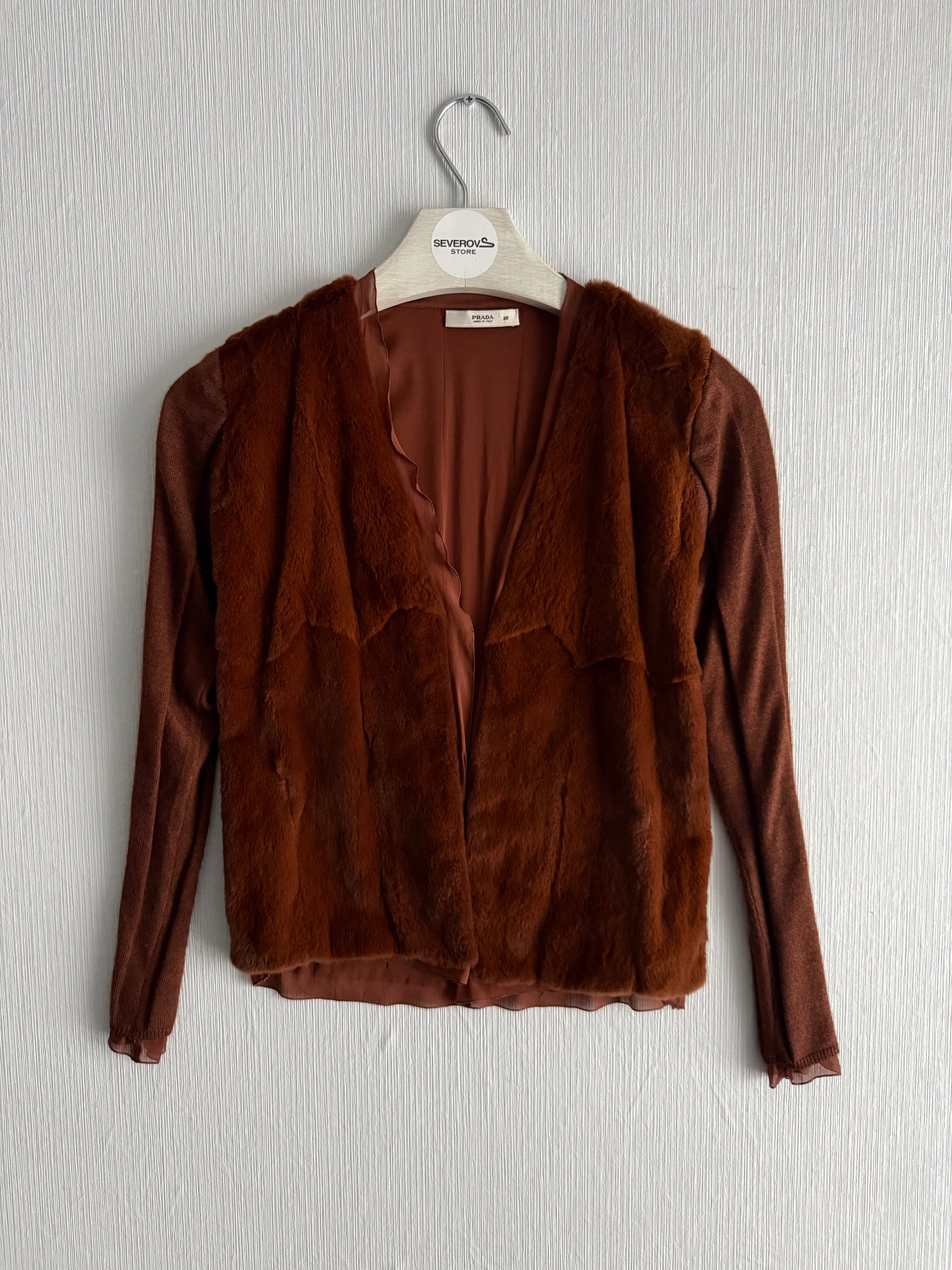 Prada Fur Cashmere Cardigan