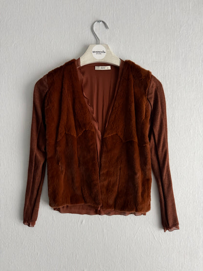 Prada Fur Cashmere Cardigan