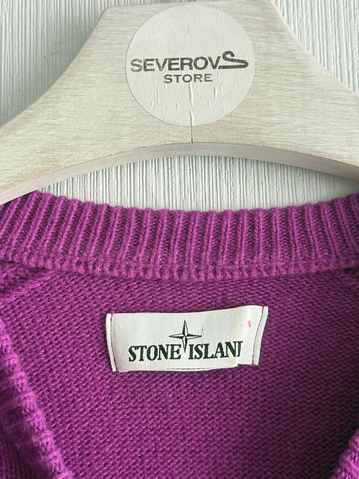 Stone Island AW21 Lambswool Crewneck Knit Sweater