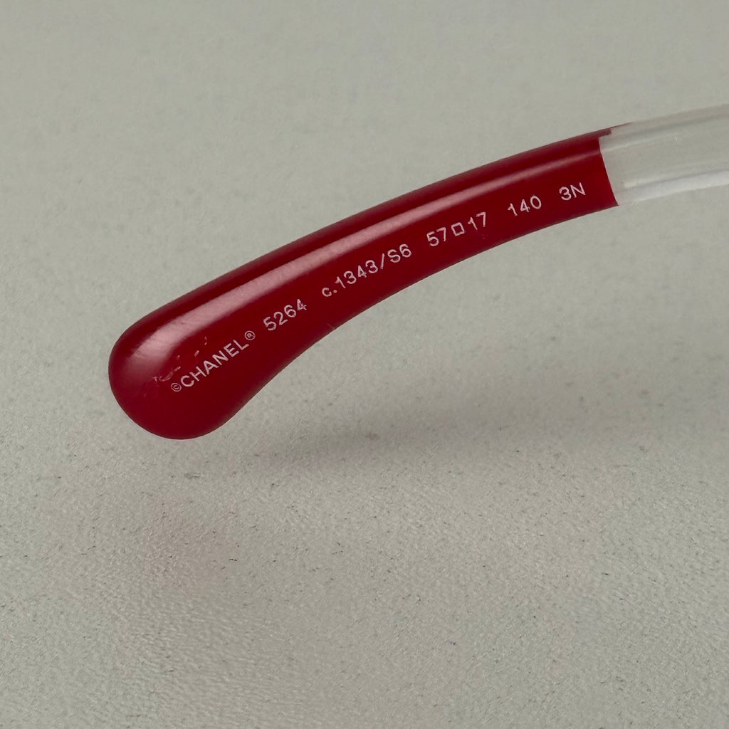 Chanel Red Cat Eye CC Sunglasses