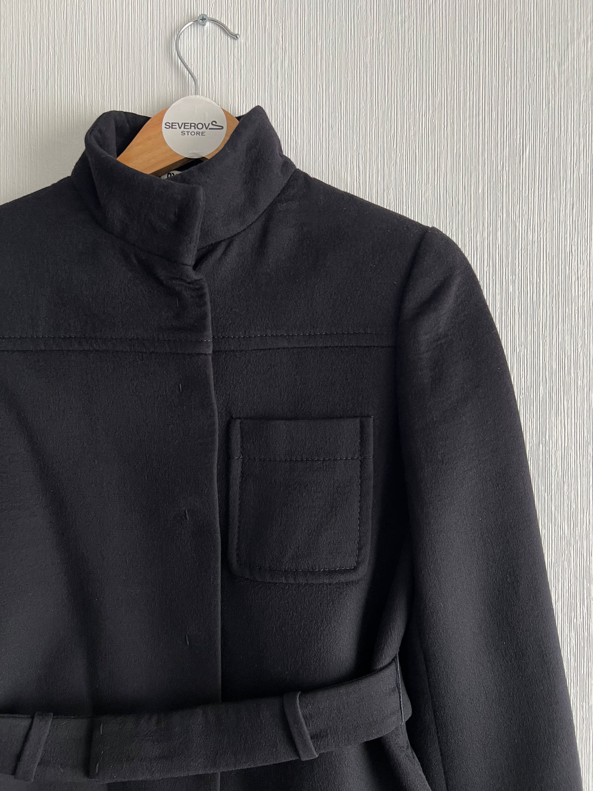 Miu Miu Navy Wool Coat