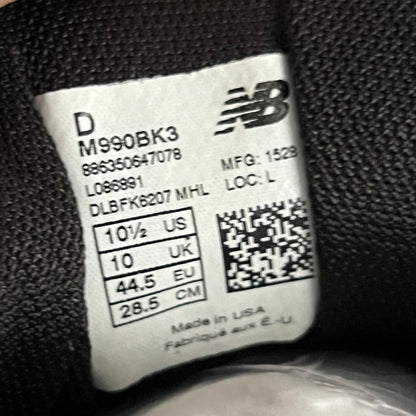 New Balance 990v3 Made In USA Black Shoes