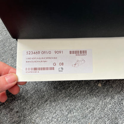 Gucci Ace Stripe Leather White Red Black Mens Sneaker