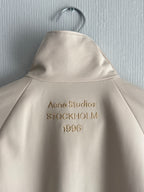 Acne Studios SS26 Satin Logo Jacket in Beige