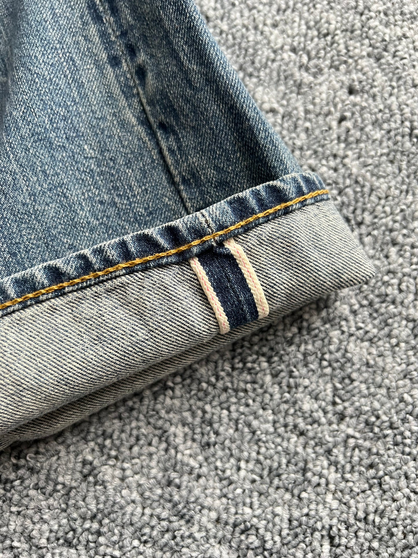 RRL Ralph Lauren Selvedge Distressed Repaired Japan Woven Denim Pants