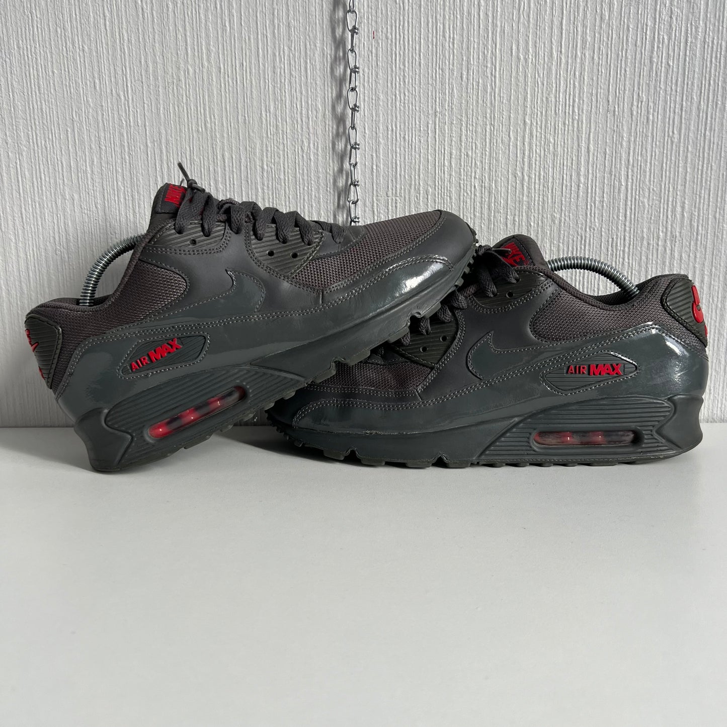 Nike Air Max 90 Midnight Fog/University Red Mens Shoes