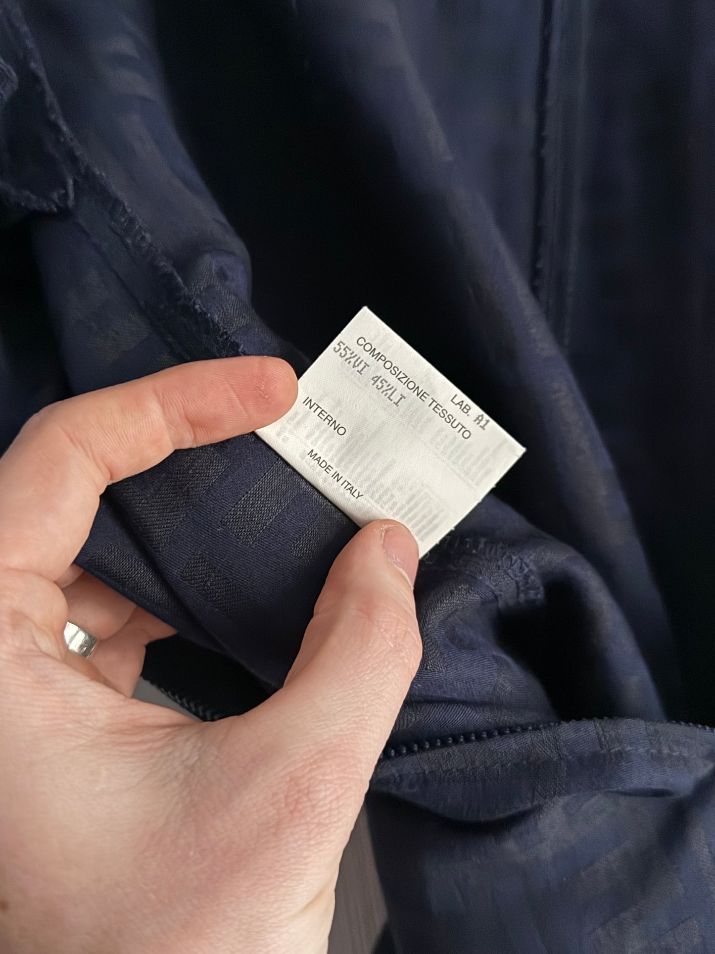 Fendi FF Monogrammed Logo Navy Skirt