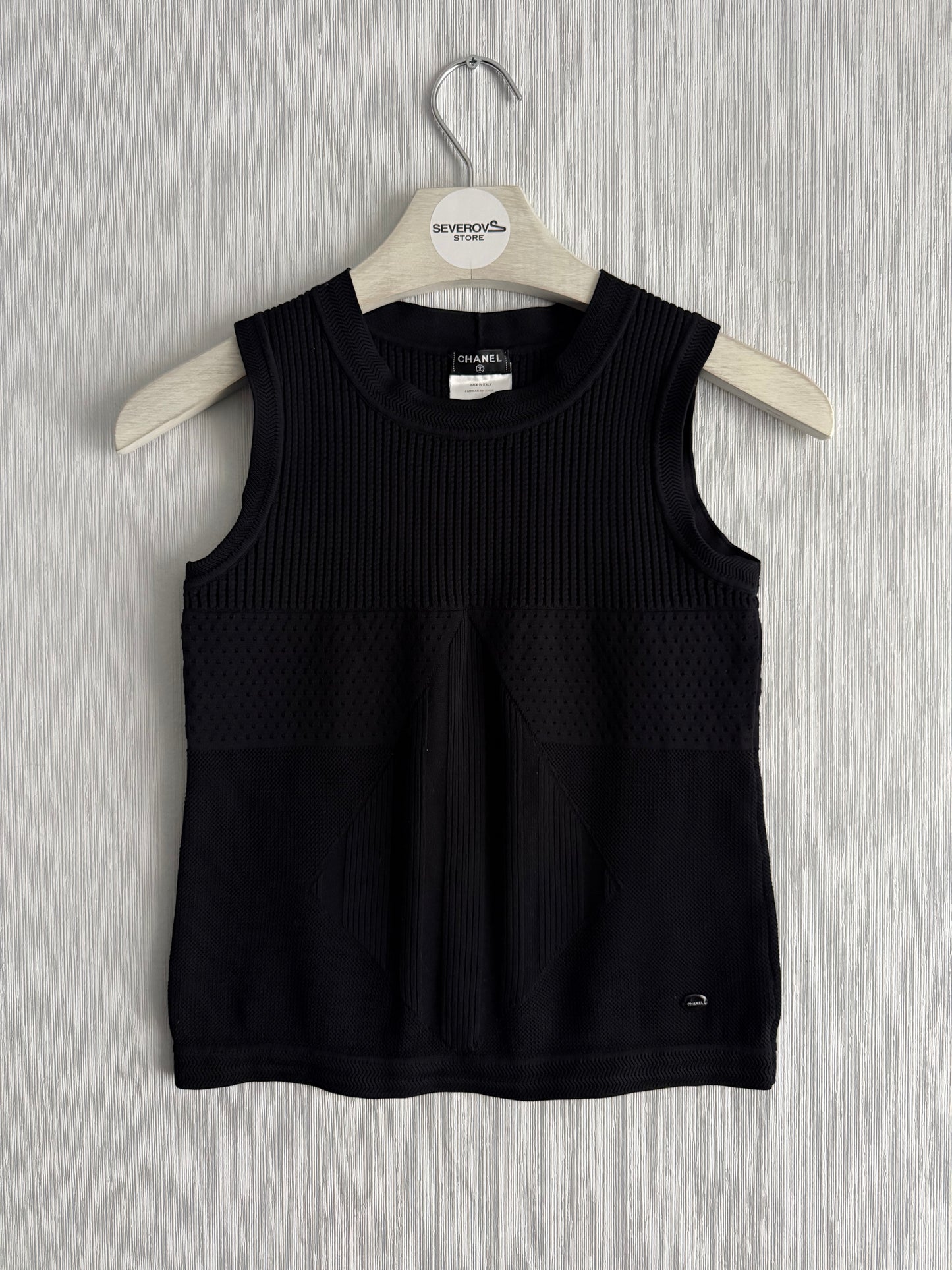 Chanel FW14 Knit Sleeveless Jumper in Black