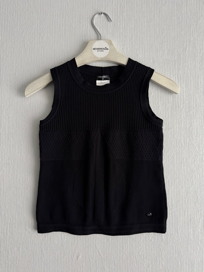Chanel FW14 Knit Sleeveless Jumper in Black