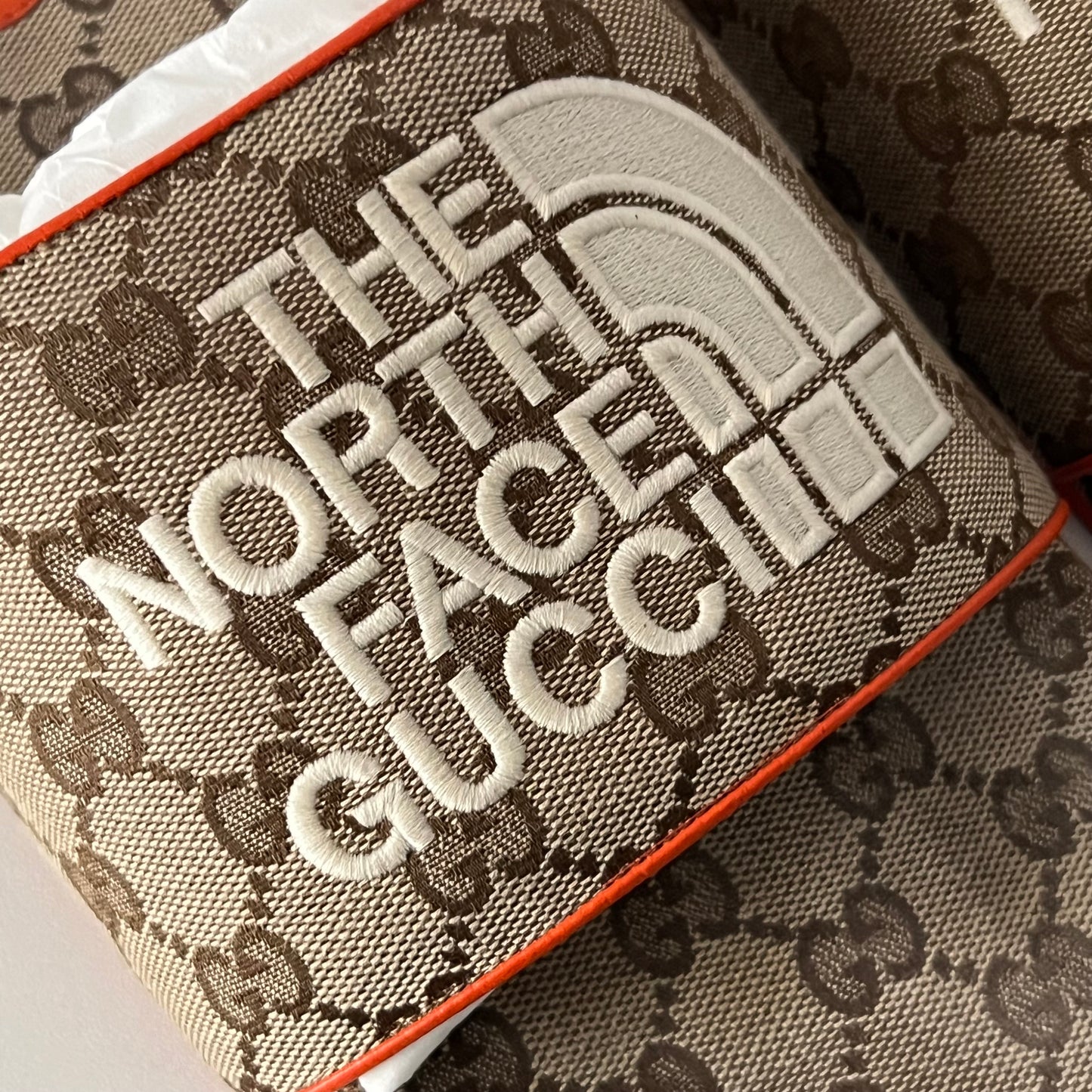 The North Face x Gucci Slide 'Beige Orange' Mens Shoes