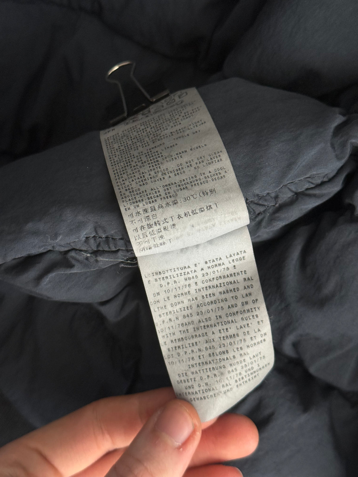Stone Island AW11 Black Nylon Sheen Mens Down Jacket