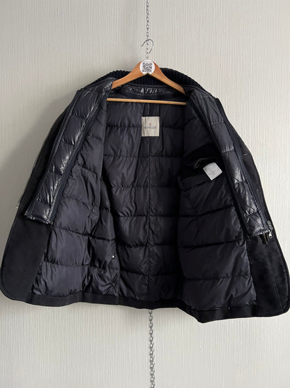 Moncler Claude Black Cotton Down Blazer Mens Jacket