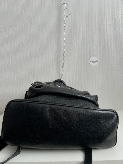 Balenciaga Black Leather Backpack