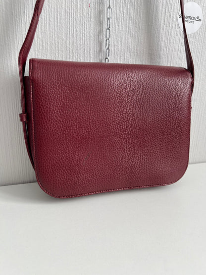 Cartier Vintage Burgundy Leather Shoulder Bag