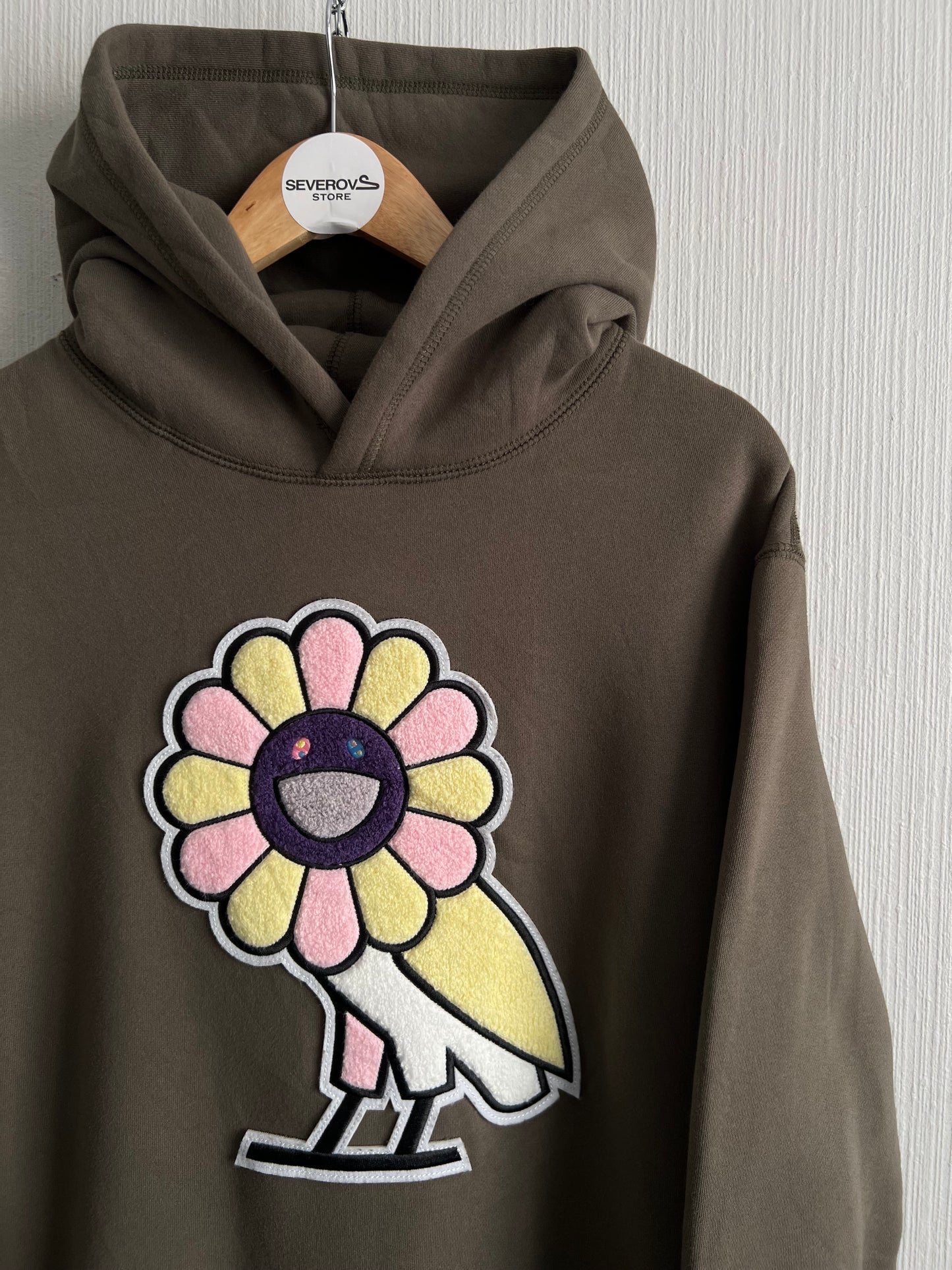 Octobers Very Own × Takashi Murakami Hoodie in Khaki