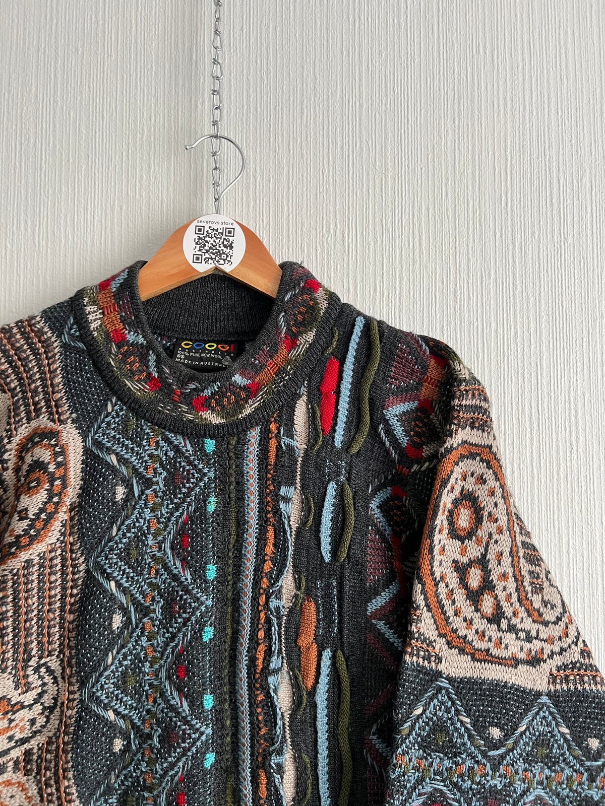 Coogi Vintage Crazy Knit Made in Australia Sweater — product photo