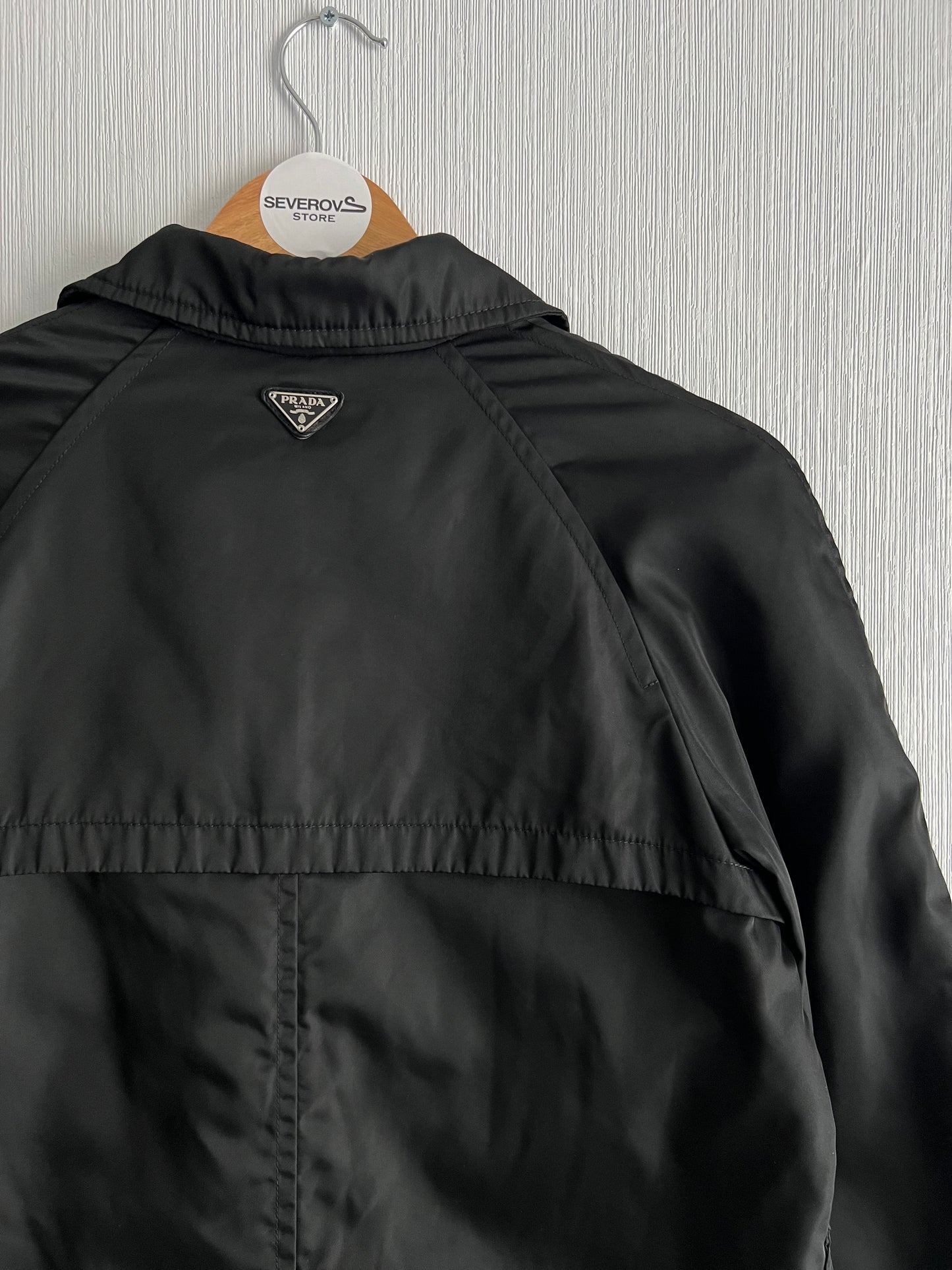 Prada Milano Nylon Black Womens Trench Coat