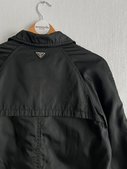 Prada Milano Nylon Black Womens Trench Coat