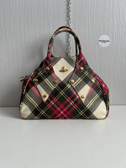 Vivienne Westwood Tartan Yasmine Derby Bowler Bag
