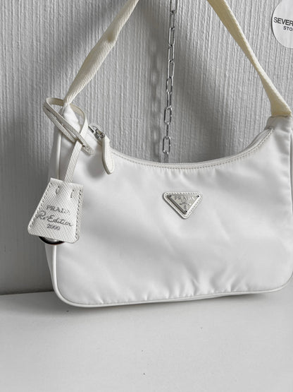 Prada Re-Edition 2000 White Shoulder Bag