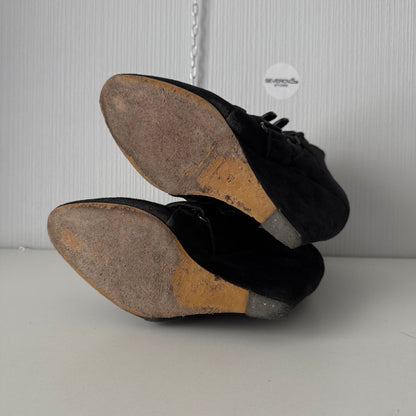 Isabel Marant Black Suede Scarlet Wedge Boots