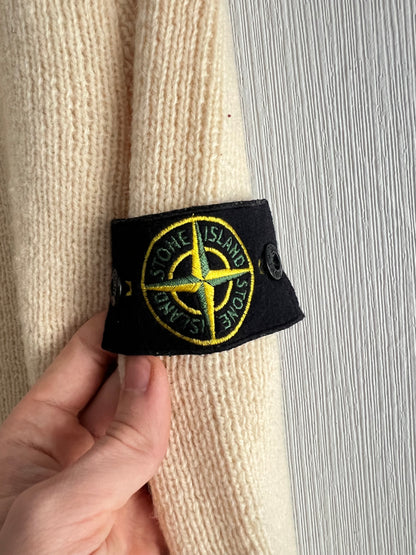 Stone Island Wool Beige Zip Sweater