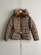 Moncler Angers Fur Dow Jacket with Belt