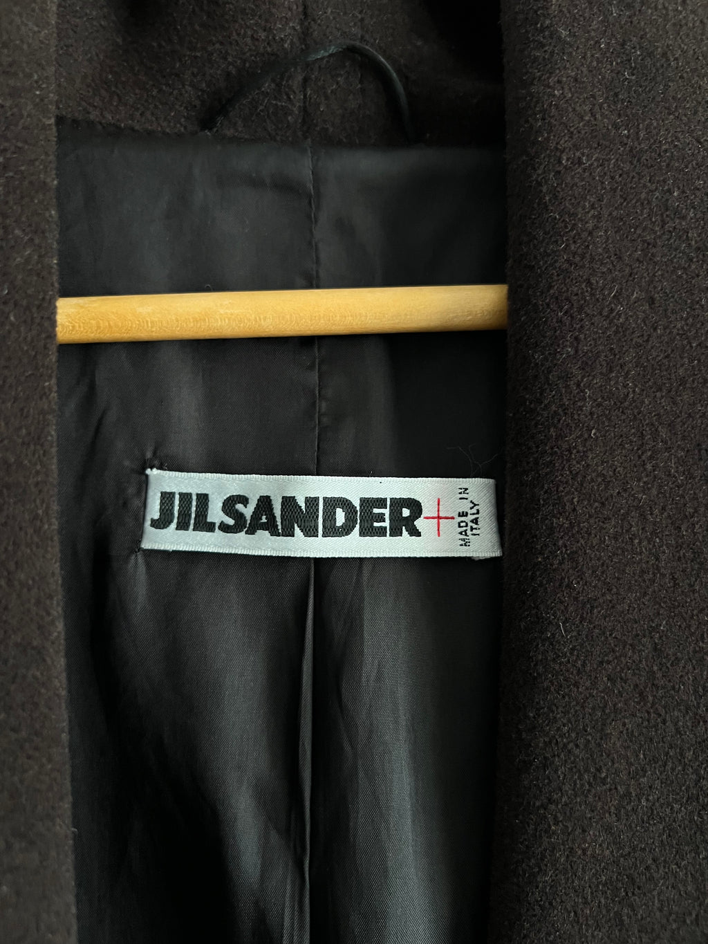 Jil Sander Vintage Cashmere Wool Blend Brown Coat
