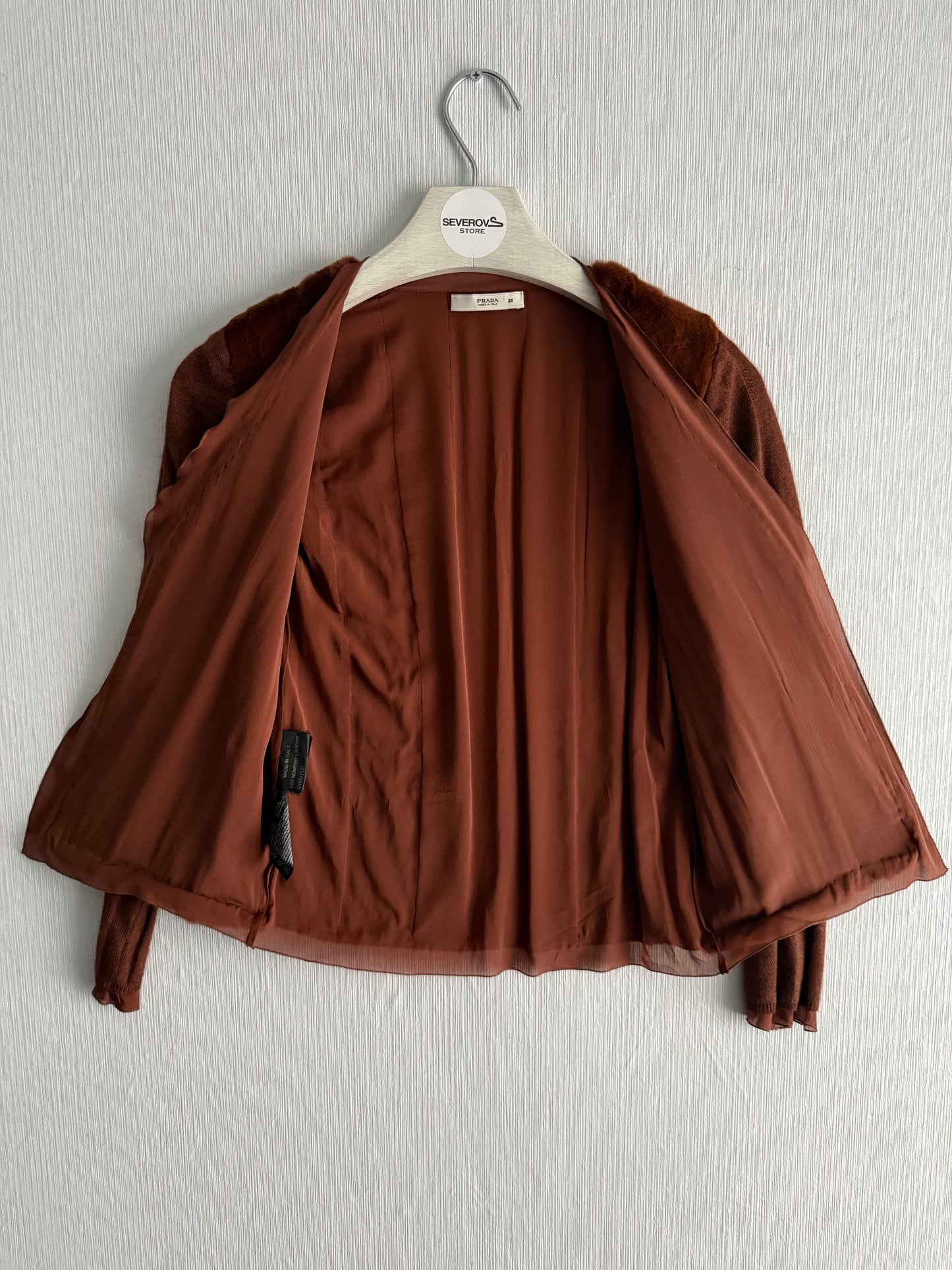 Prada Fur Cashmere Cardigan
