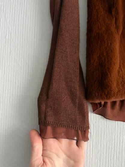 Prada Fur Cashmere Cardigan