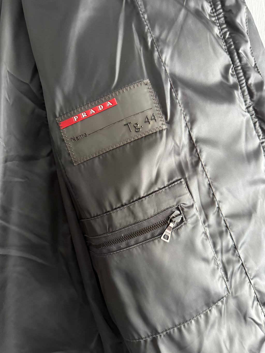 Prada Puffer Down Long Jacket Real Fox Gray Fur Collar
