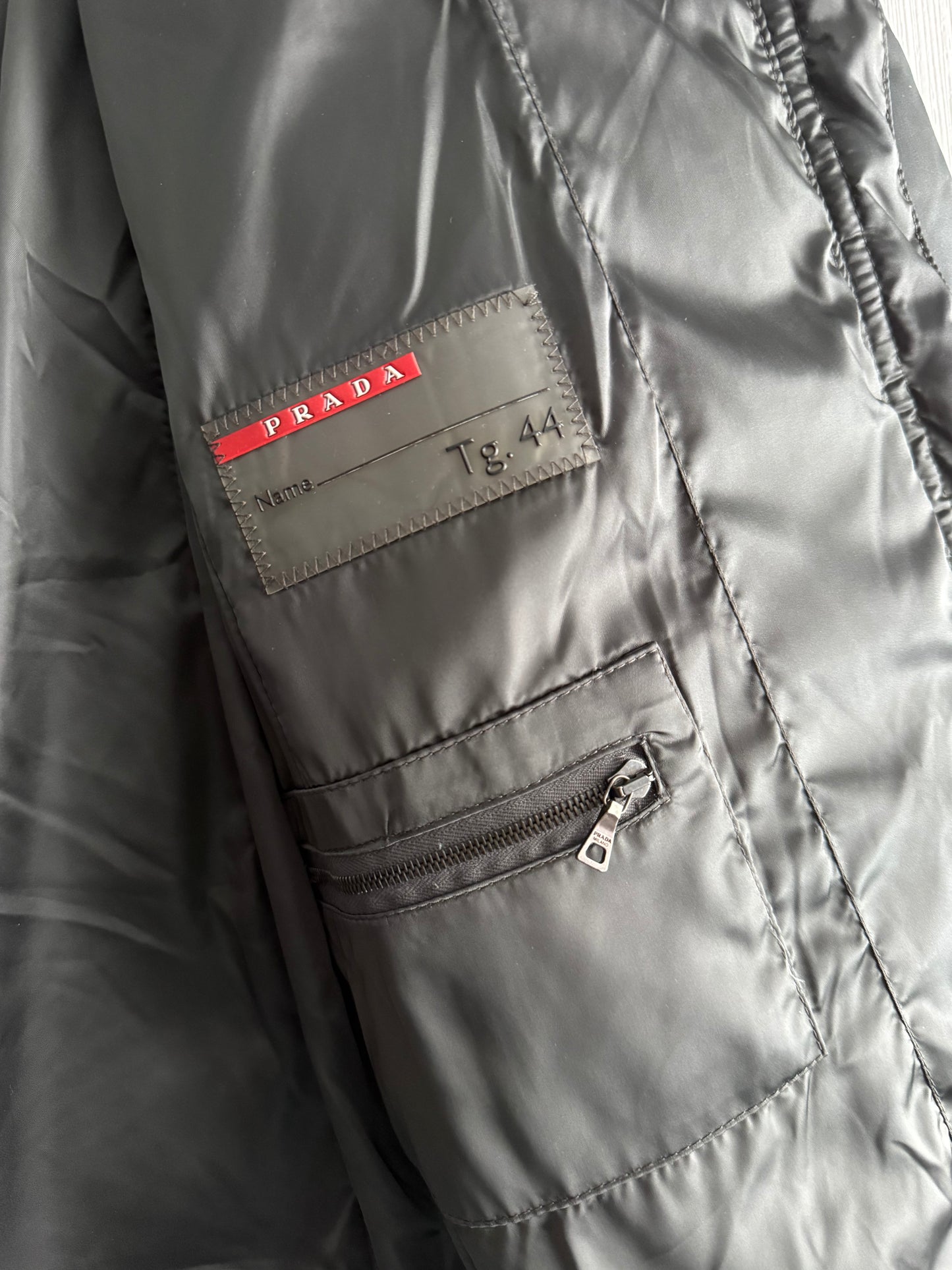 Prada Puffer Down Long Jacket Real Fox Gray Fur Collar