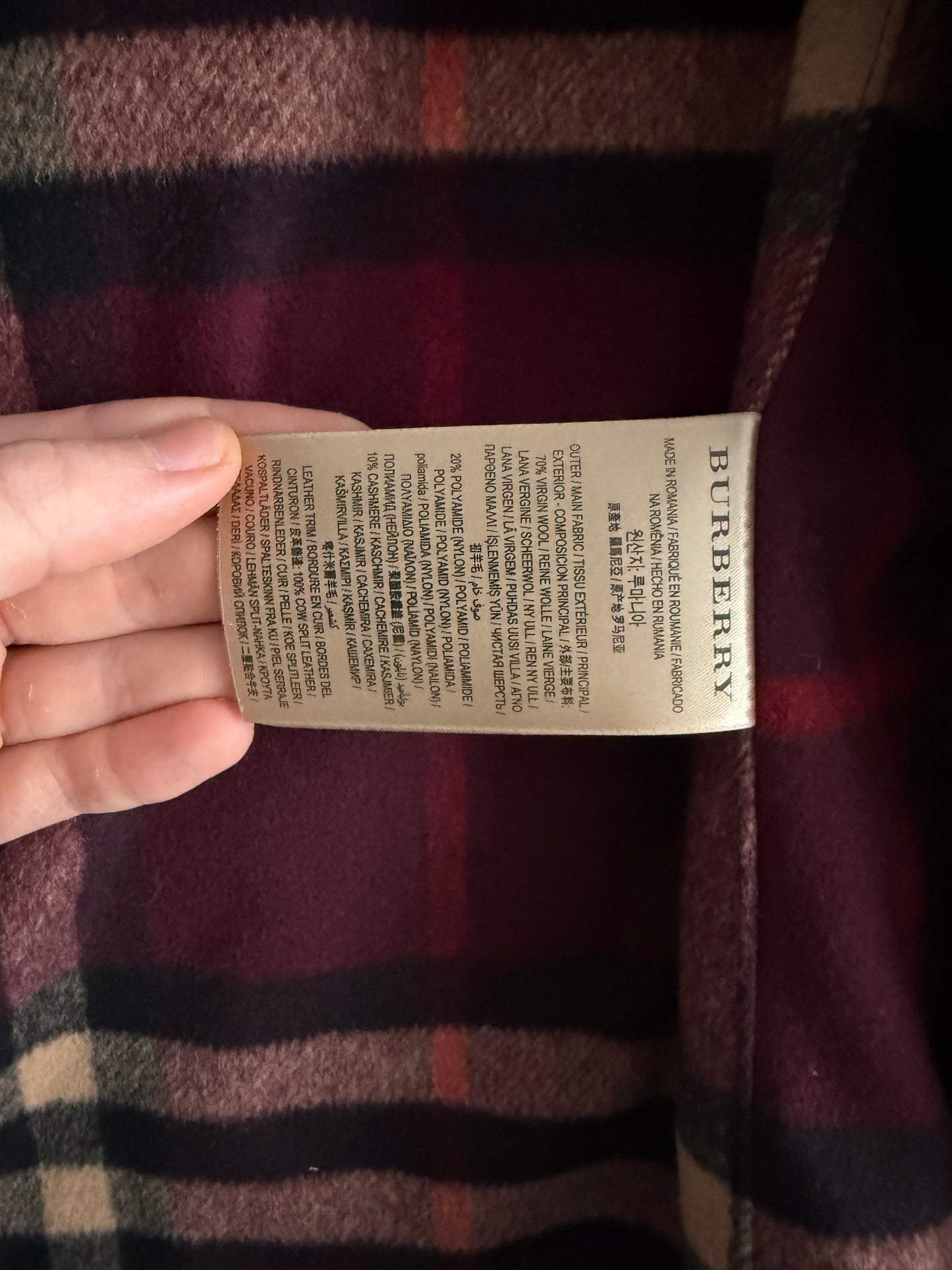 Burberry Black Wool Muswell Jacket