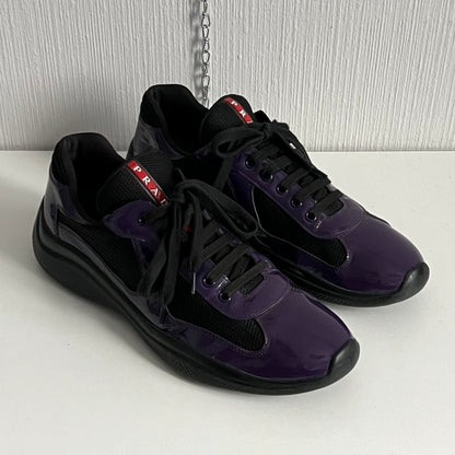 Prada America's Cup Violet Black Men's Sneakers