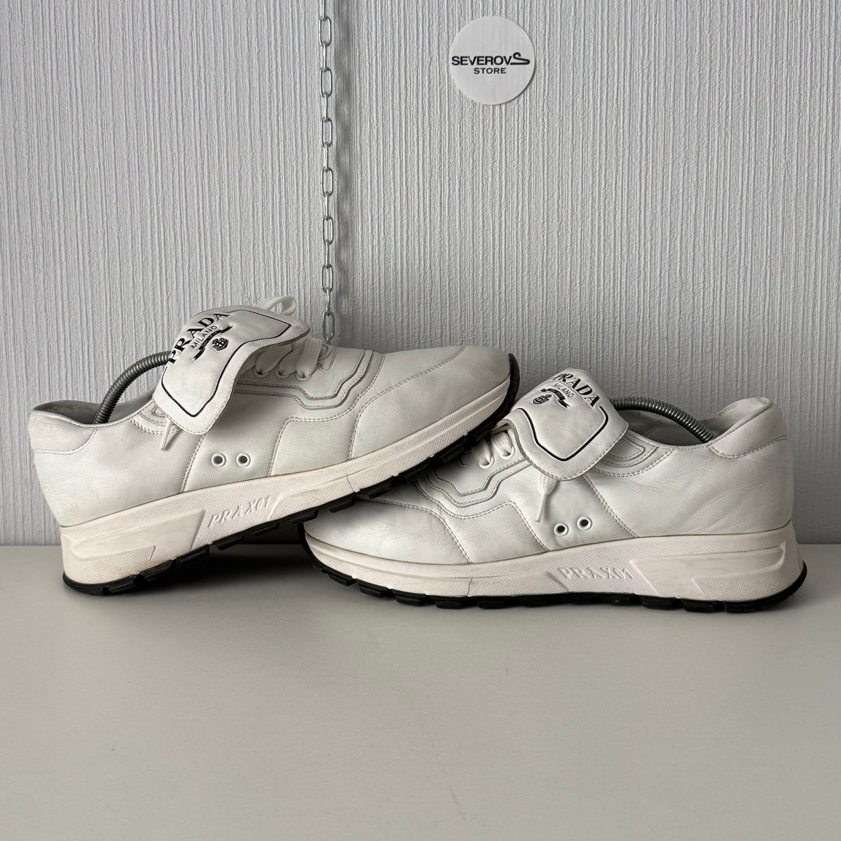Prada Leather White Shoes
