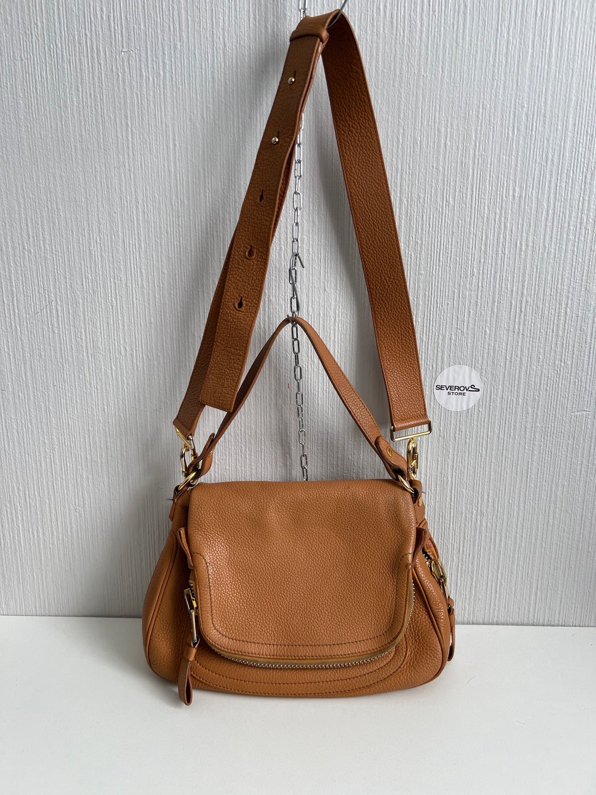 Tom Ford Jennifer Medium Textured-Leather Shoulder Bag