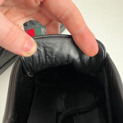 Gucci Ace Leather Black Mens Shoes