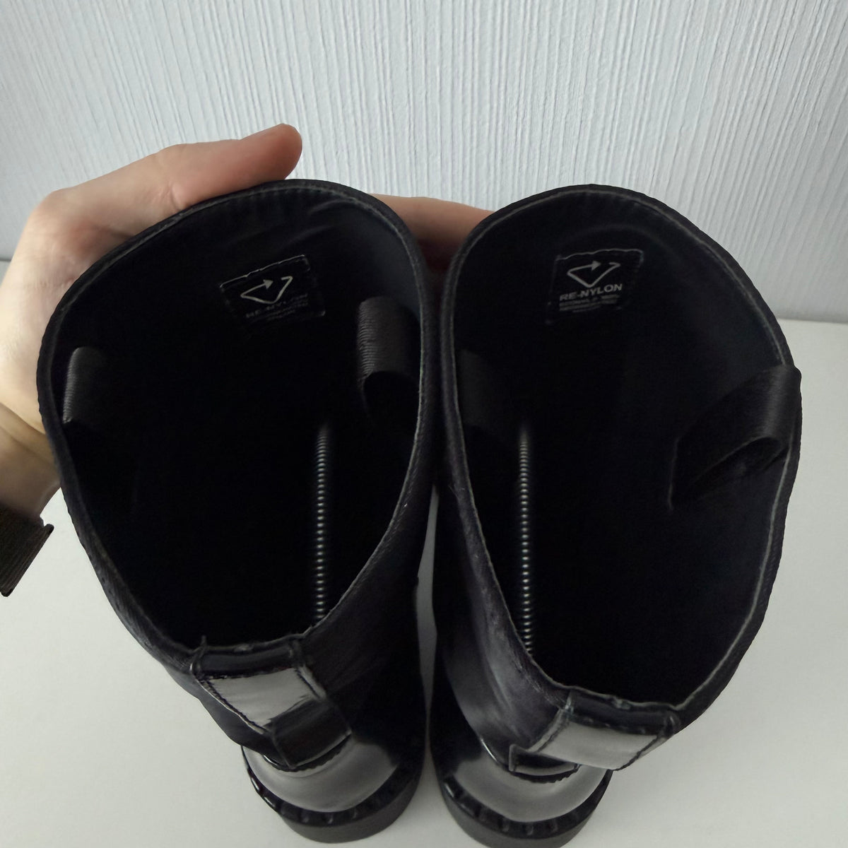 Prada Nylon Logo Biker Moto Boots