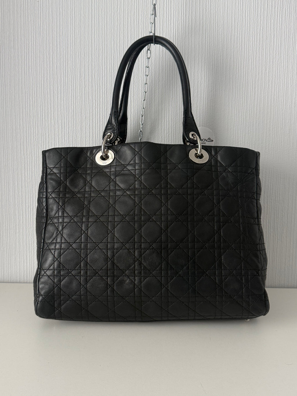 Christian Dior Lady Dior Soft Shopping Tote Cannage Quilt Lambskin Large