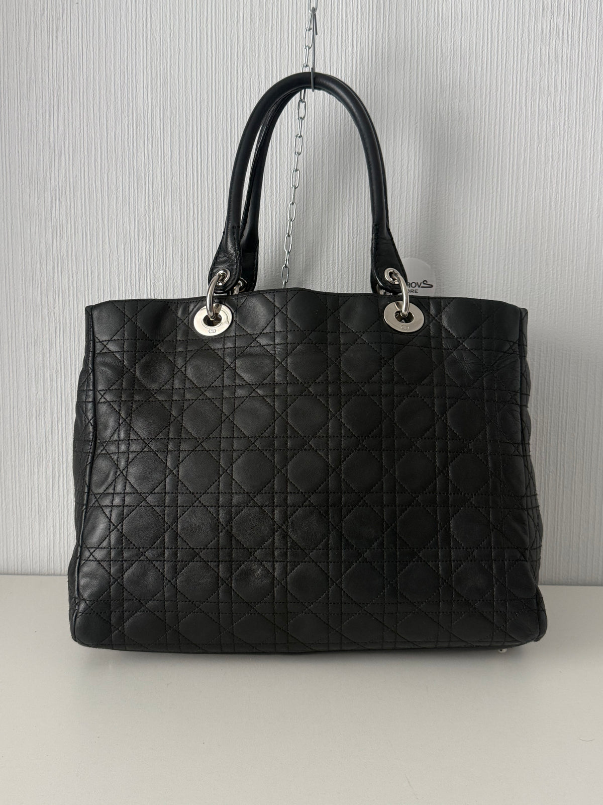 Christian Dior Lady Dior Soft Shopping Tote Cannage Quilt Lambskin Large
