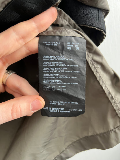 Prada Sport Luna Rossa Khaki Nylon Black Tab Jacket