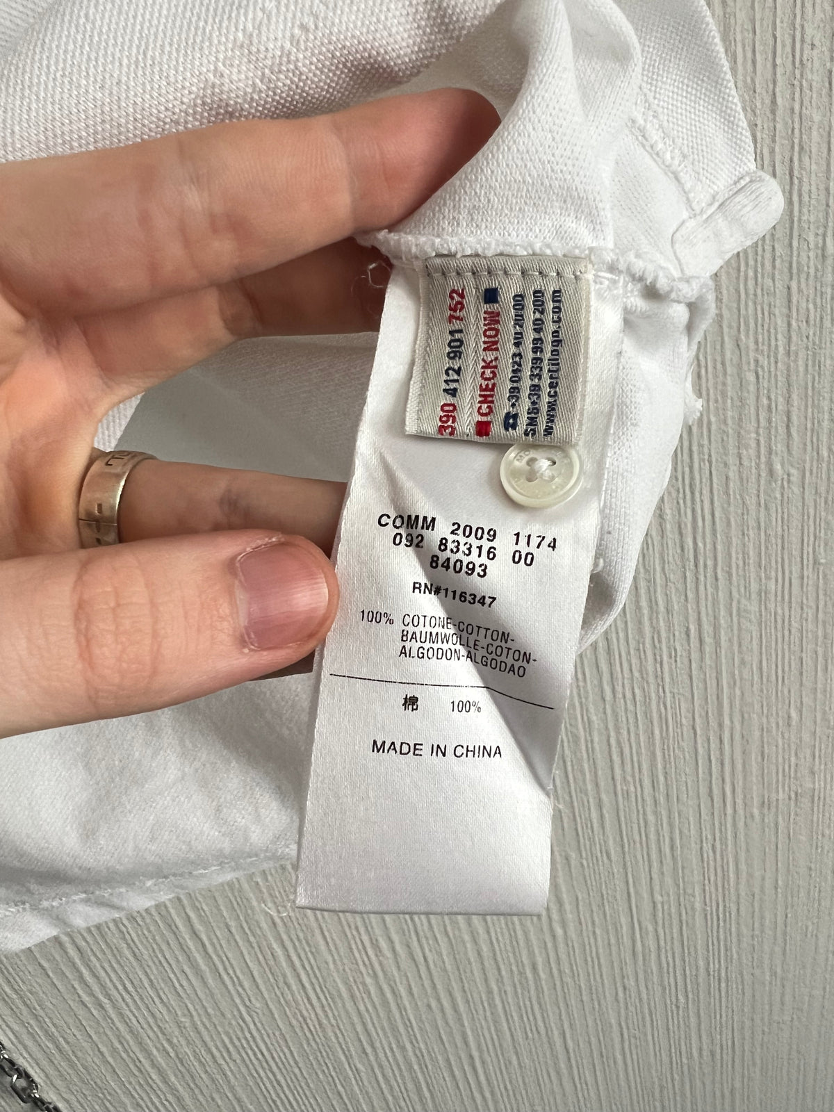 Moncler Maglia White Cotton Polo T-shirt