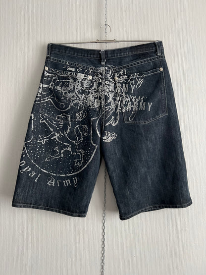 Royal Army Vintage Denim Baggy Shorts