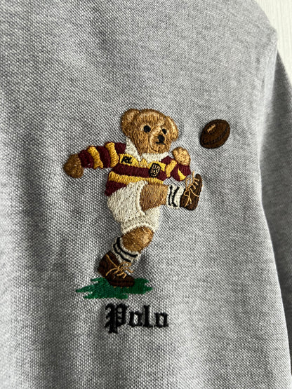 Polo Ralph Lauren Kicker Bear Grey Cotton Polo T-shirt